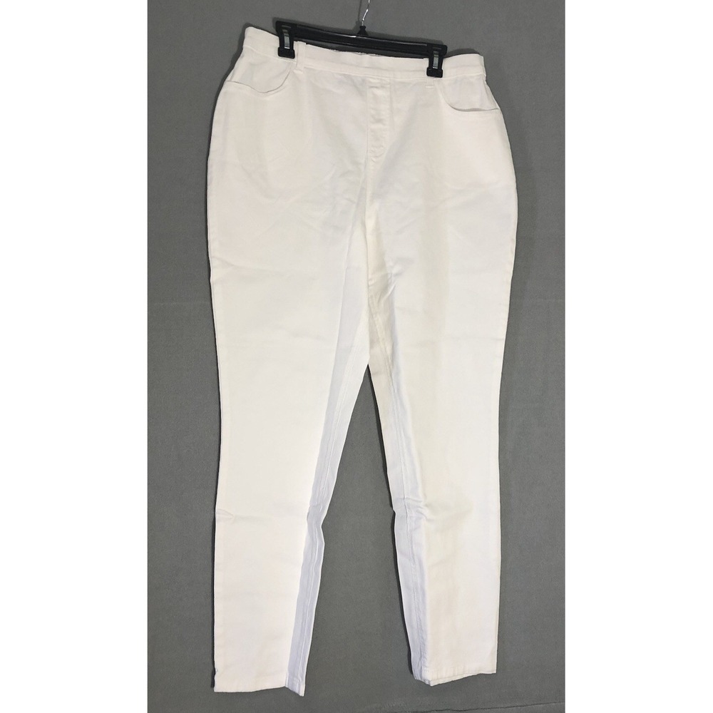D & Co. Reg. Classic Waist Stretch Jeggins White Size XL NEW IN BAG